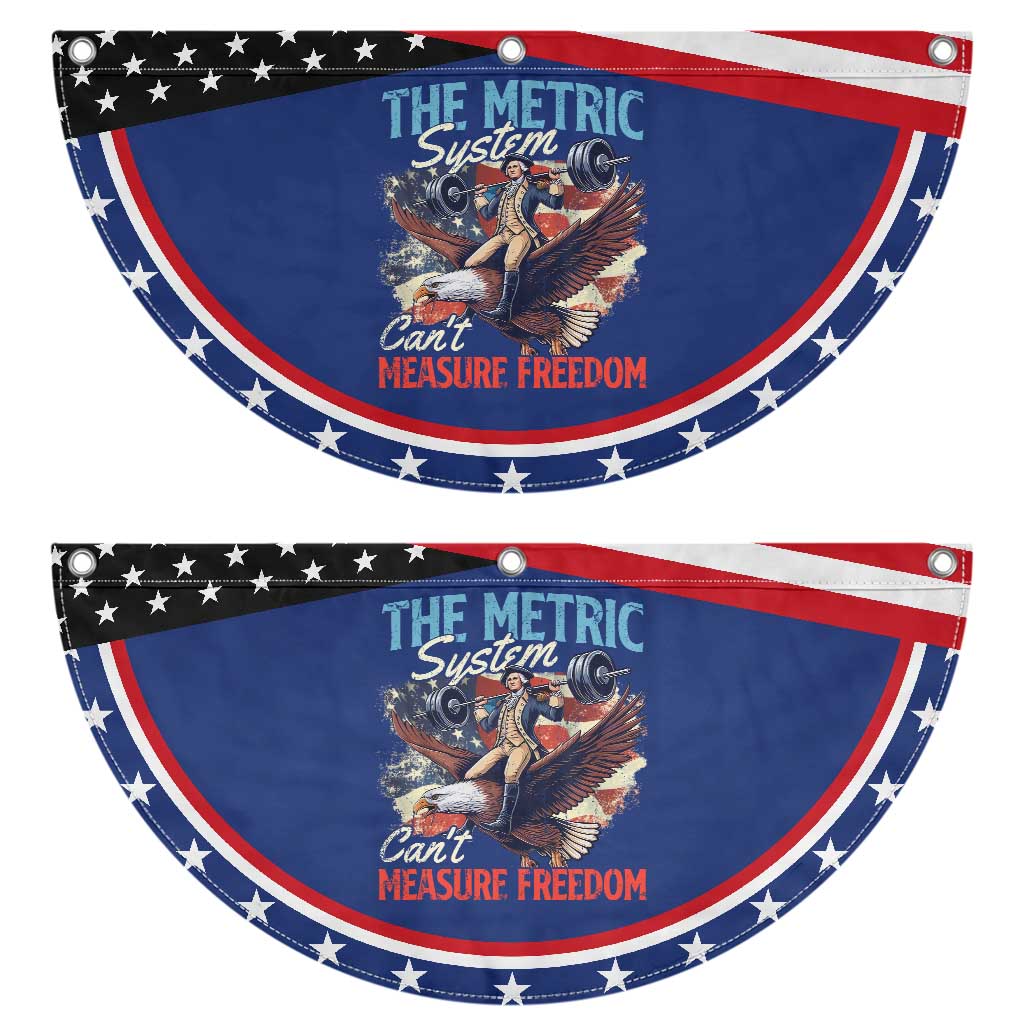Funny The Metric System Can't Measure Freedom 4th Of July Patriotic Fan Flag TS11 2pcs pack Classic Navy Print Your Wear