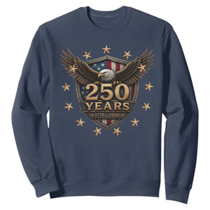 250th Anniversary USA Bald Eagle Sweatshirt 250 Years 4th of July 1776 2026 TS11 Navy Print Your Wear