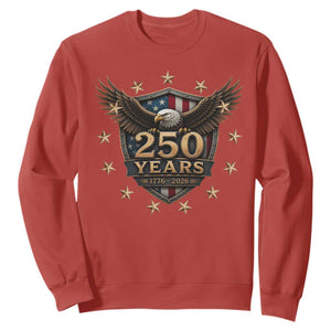250th Anniversary USA Bald Eagle Sweatshirt 250 Years 4th of July 1776 2026 TS11 Red Print Your Wear