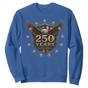 250th Anniversary USA Bald Eagle Sweatshirt 250 Years 4th of July 1776 2026 TS11 Royal Blue Print Your Wear