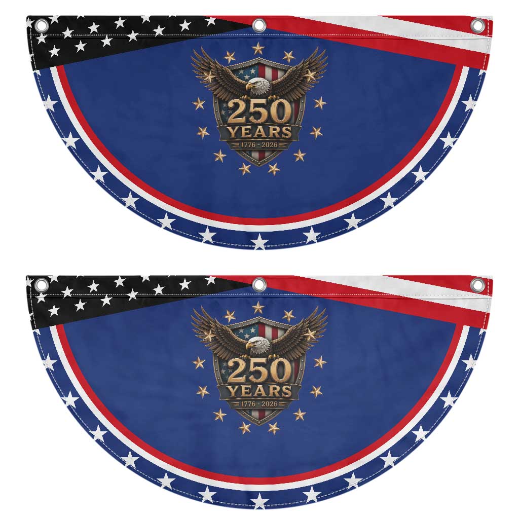 250th Anniversary USA Bald Eagle Patriotic Fan Flag 250 Years 4th of July 1776 2026 TS11 2pcs pack Classic Navy Print Your Wear