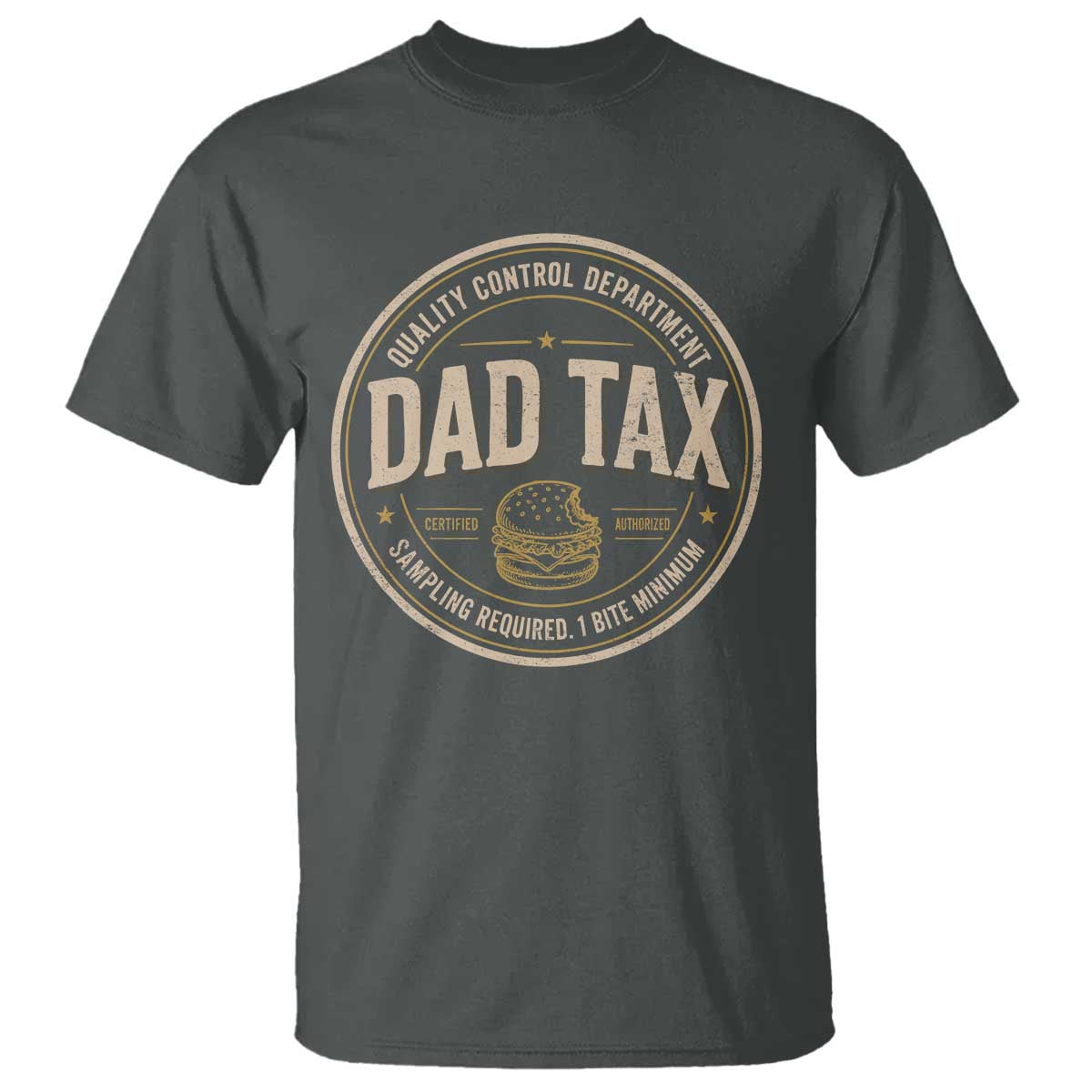 Dad Tax Control Department T Shirt Funny Father Snack Checker TS11 Dark Heather Print Your Wear