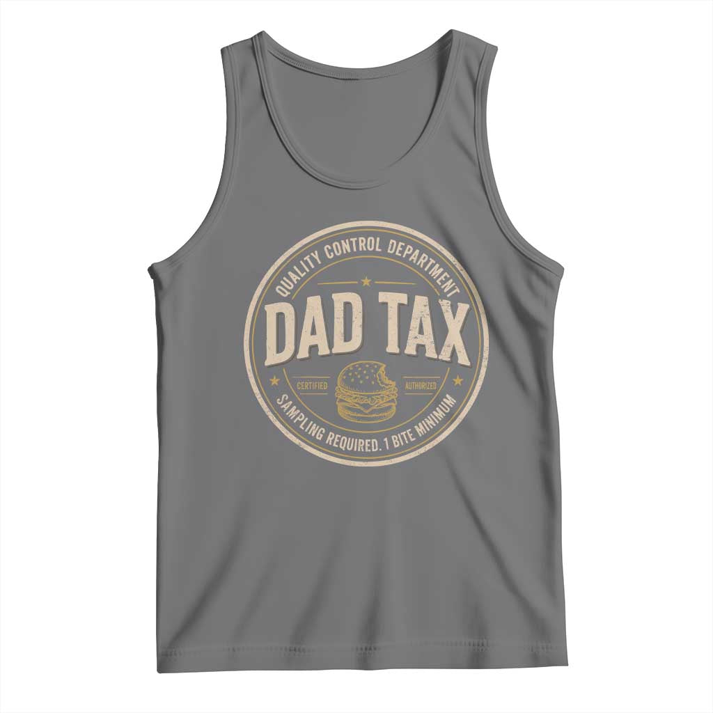 Dad Tax Control Department Tank Top Funny Father Snack Checker TS11 Black Heather Print Your Wear