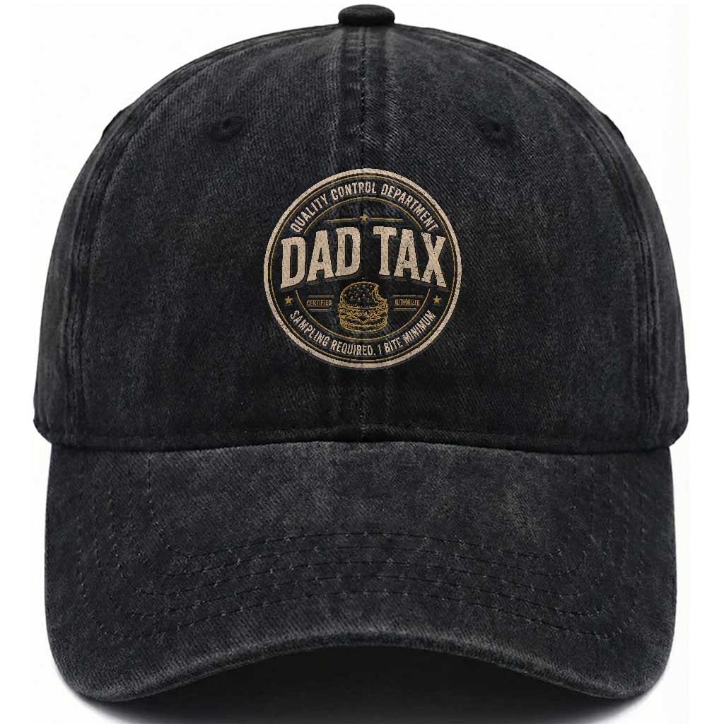 Dad Tax Control Department Washed Cotton Baseball Cap Funny Father Snack Checker TS11 Print Your Wear