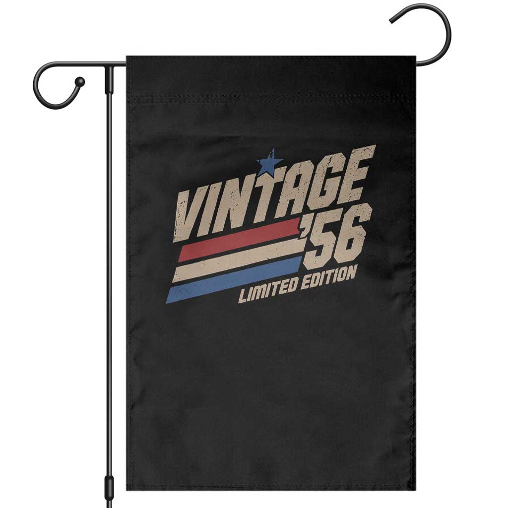 70th Birthday Garden Flag Vintage 1956 70 Years Old Birthday USA Stripes TS11 Black Print Your Wear