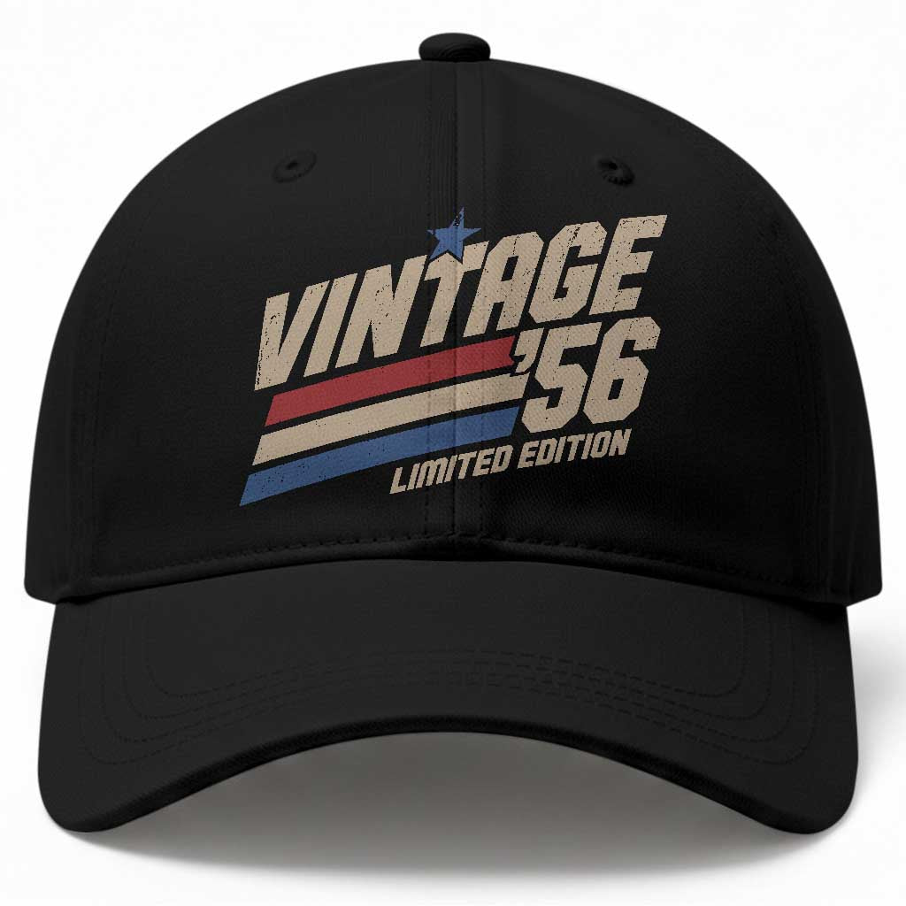 70th Birthday Baseball Cap Vintage 1956 70 Years Old Birthday USA Stripes TS11 Print Your Wear