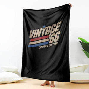 60th Birthday Throw Blanket Vintage 1966 60 Years Old Birthday USA Stripes TS11 Print Your Wear