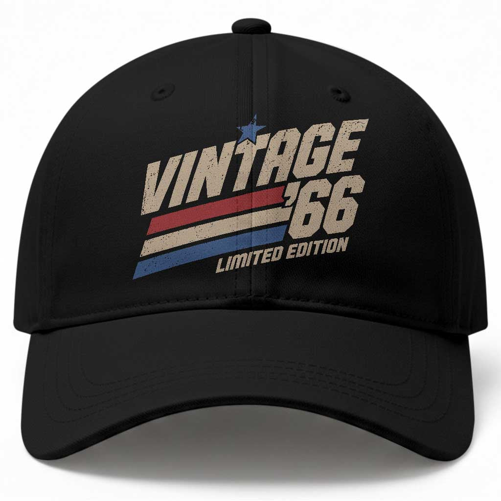 60th Birthday Baseball Cap Vintage 1966 60 Years Old Birthday USA Stripes TS11 Print Your Wear