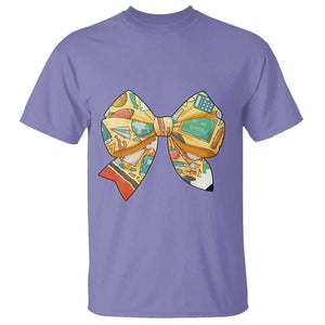 Funny Back To School T Shirt Cute Coquettes School Supplies Bow First Day TS11 Violet Print Your Wear