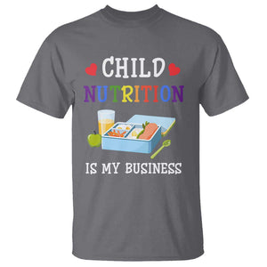 Lunch Lady T Shirt Child Nutrition Is My Business School Cafeteria TS11 Charcoal Print Your Wear