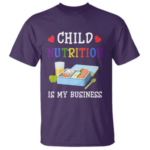 Lunch Lady T Shirt Child Nutrition Is My Business School Cafeteria TS11 Purple Print Your Wear