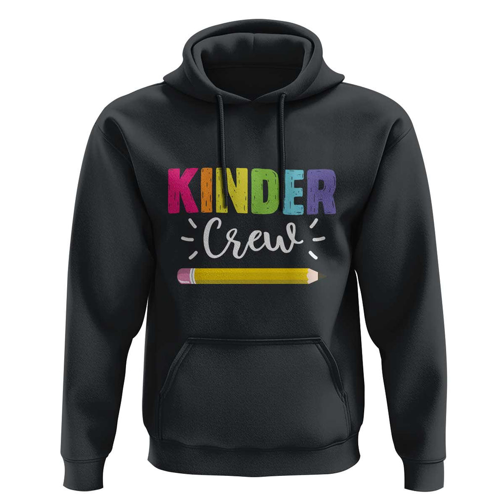 Kinder Crew Hoodie Kindergarten Back To School TS11 Black Print Your Wear