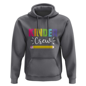 Kinder Crew Hoodie Kindergarten Back To School TS11 Charcoal Print Your Wear