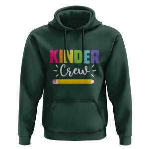 Kinder Crew Hoodie Kindergarten Back To School TS11 Dark Forest Green Print Your Wear