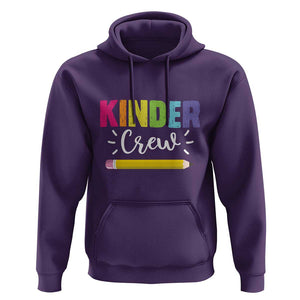 Kinder Crew Hoodie Kindergarten Back To School TS11 Purple Print Your Wear