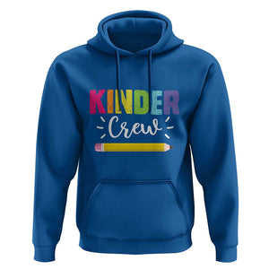 Kinder Crew Hoodie Kindergarten Back To School TS11 Royal Blue Print Your Wear