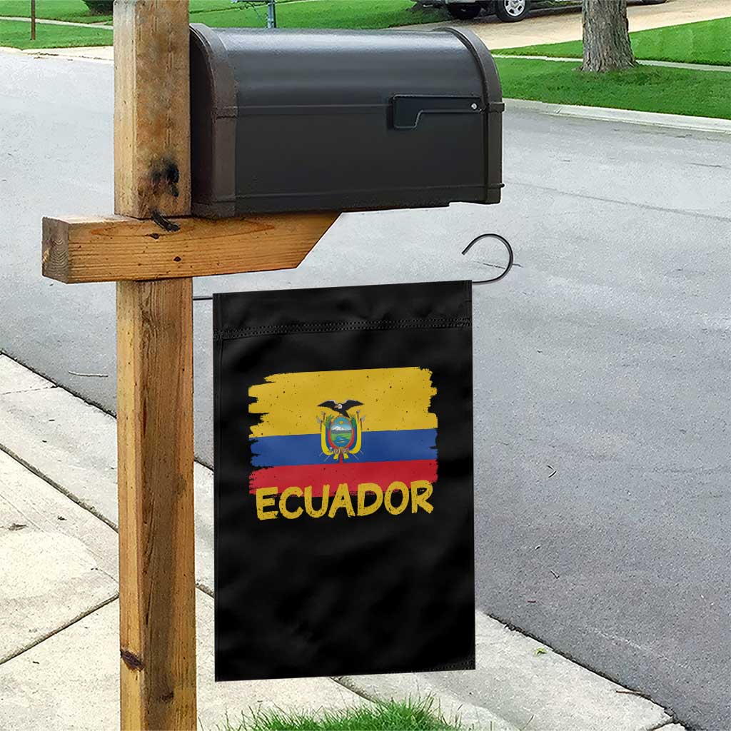 Ecuadorian Heritage Brushstroke Ecuador Flag Graphic Garden Flag TS11 Print Your Wear