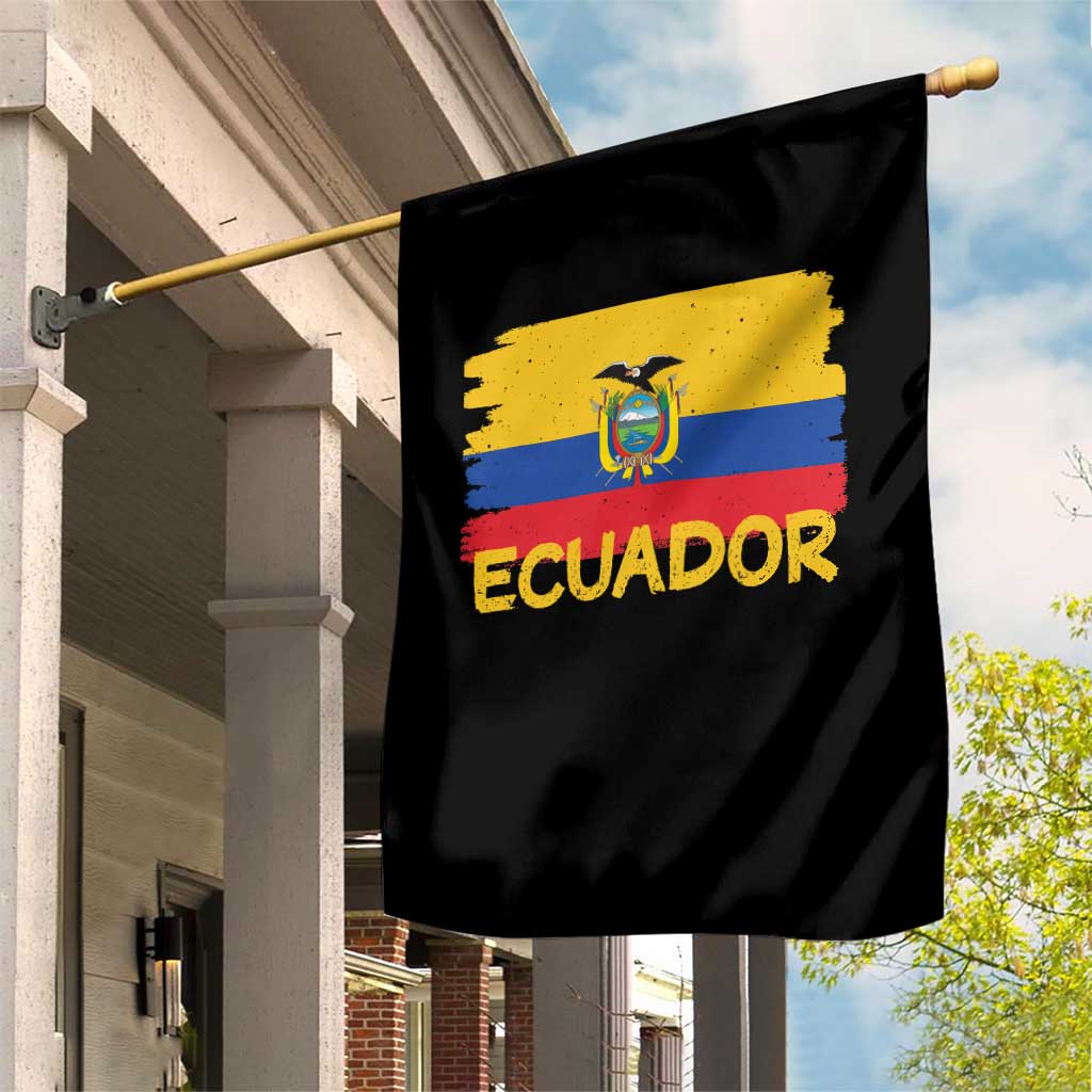 Ecuadorian Heritage Brushstroke Ecuador Flag Graphic Garden Flag TS11 Print Your Wear