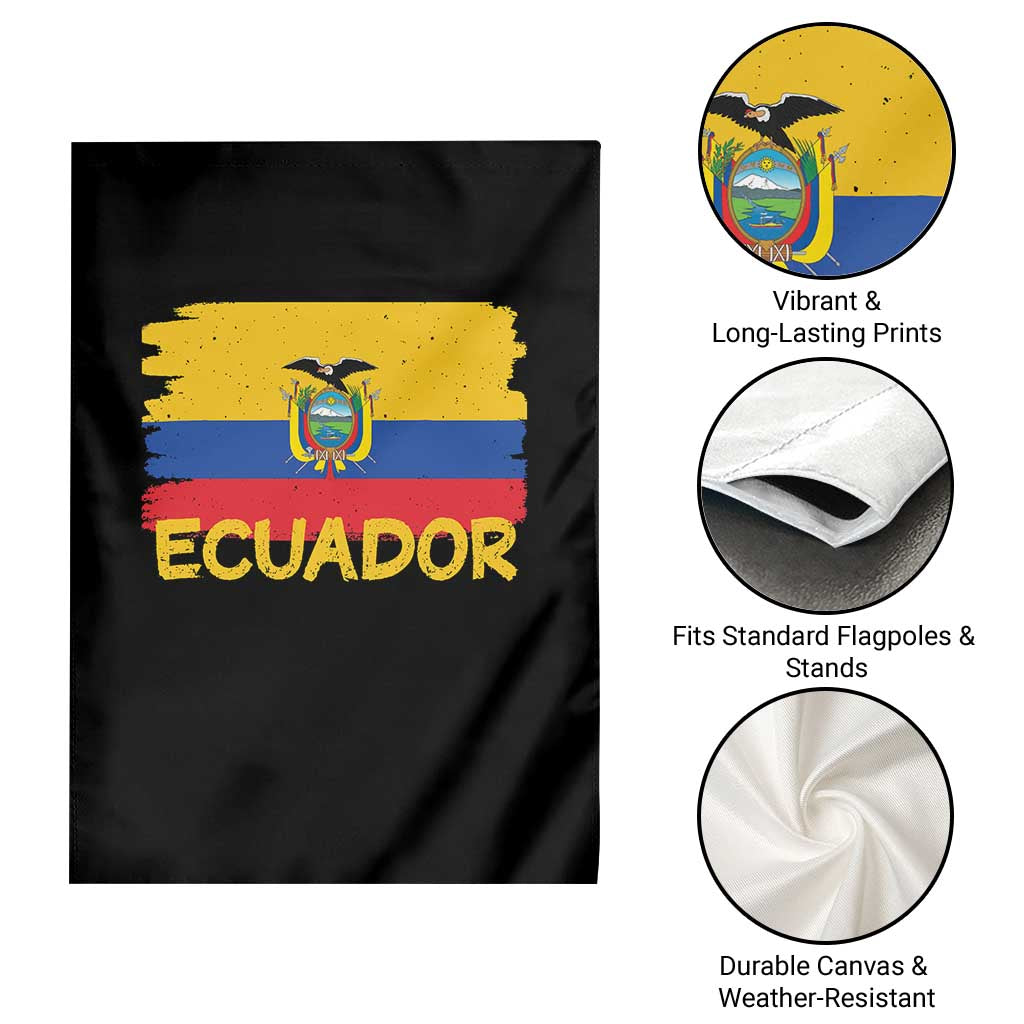 Ecuadorian Heritage Brushstroke Ecuador Flag Graphic Garden Flag TS11 Print Your Wear