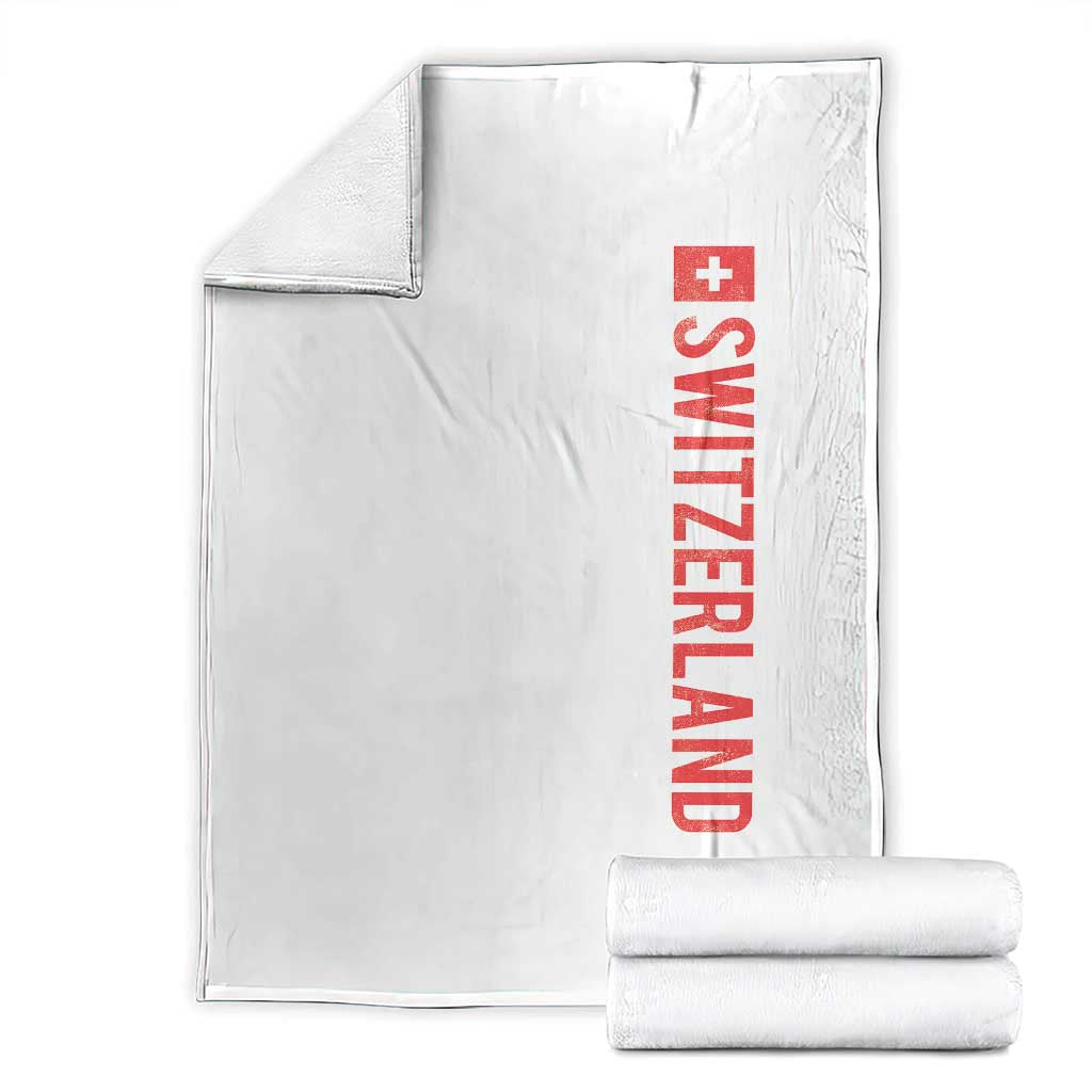 Switzerland Heritage Vintage Swiss Flag Schweiz Throw Blanket TS11 White Print Your Wear