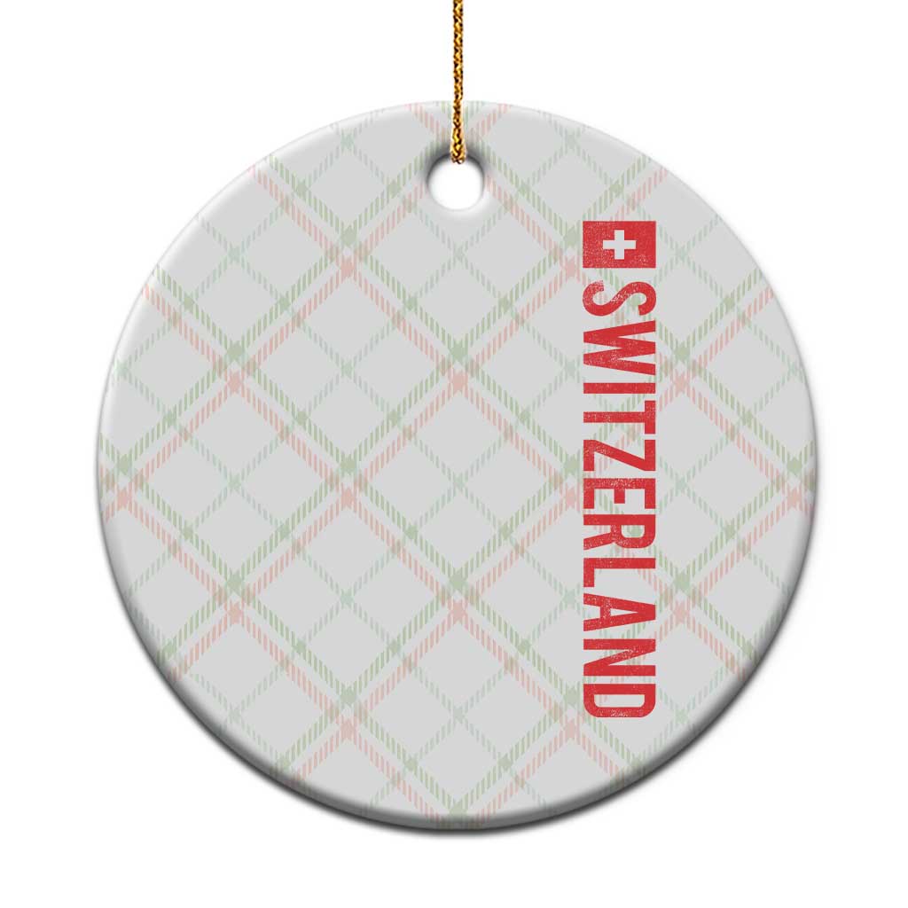 Switzerland Heritage Vintage Swiss Flag Schweiz Ceramic Ornament TS11 1pc Christmas Plaid Print Your Wear