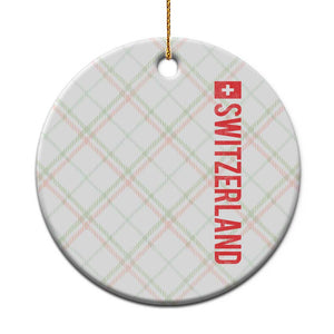 Switzerland Heritage Vintage Swiss Flag Schweiz Ceramic Ornament TS11 1pc Christmas Plaid Print Your Wear