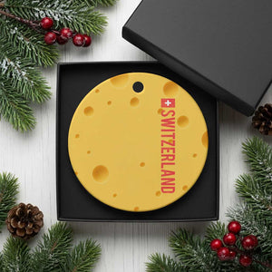 Switzerland Heritage Vintage Swiss Flag Schweiz Ceramic Ornament TS11 1pc Yellow Cheese Print Your Wear