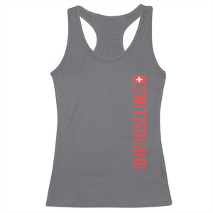 Switzerland Heritage Vintage Swiss Flag Schweiz Racerback Tank Top TS11 Charcoal Print Your Wear