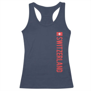 Switzerland Heritage Vintage Swiss Flag Schweiz Racerback Tank Top TS11 Navy Print Your Wear