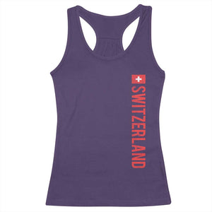 Switzerland Heritage Vintage Swiss Flag Schweiz Racerback Tank Top TS11 Purple Print Your Wear