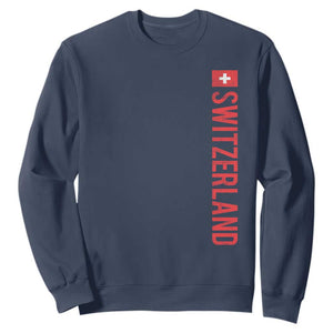 Switzerland Heritage Vintage Swiss Flag Schweiz Sweatshirt TS11 Navy Print Your Wear