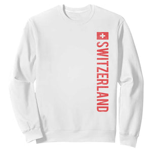 Switzerland Heritage Vintage Swiss Flag Schweiz Sweatshirt TS11 White Print Your Wear