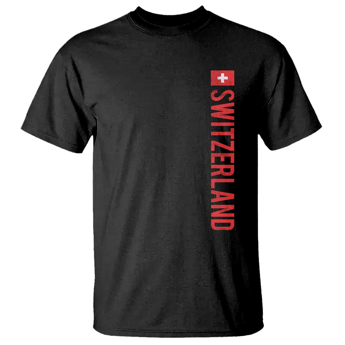 Switzerland Heritage Vintage Swiss Flag Schweiz T Shirt TS11 Black Print Your Wear