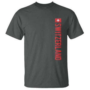 Switzerland Heritage Vintage Swiss Flag Schweiz T Shirt TS11 Dark Heather Print Your Wear