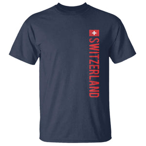 Switzerland Heritage Vintage Swiss Flag Schweiz T Shirt TS11 Navy Print Your Wear