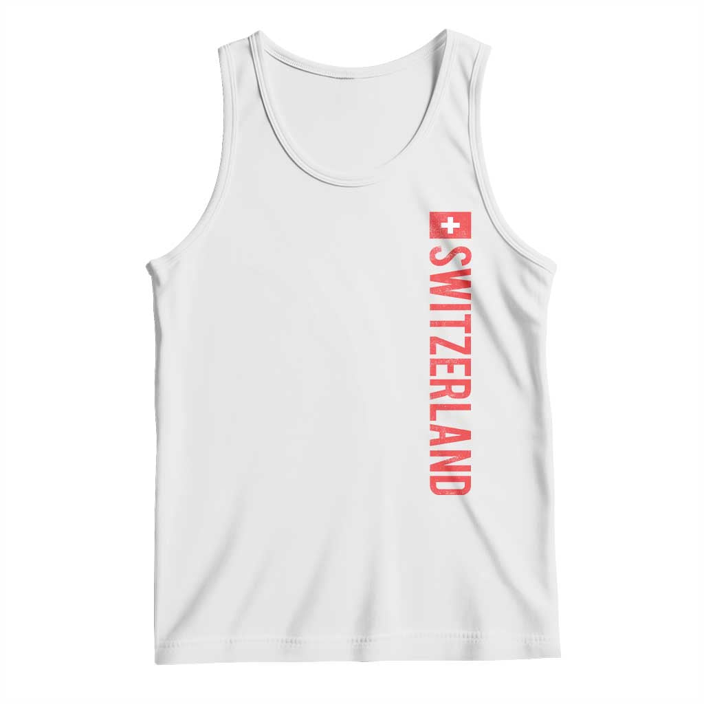 Switzerland Heritage Vintage Swiss Flag Schweiz Tank Top TS11 White Print Your Wear
