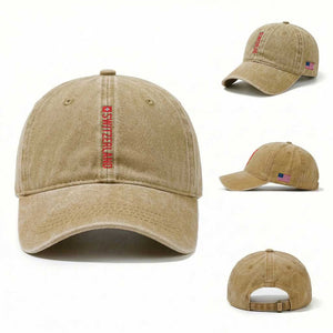 Switzerland Heritage Vintage Swiss Flag Schweiz Washed Cotton Baseball Cap TS11 Washed Cap Universal Fit Khaki Print Your Wear