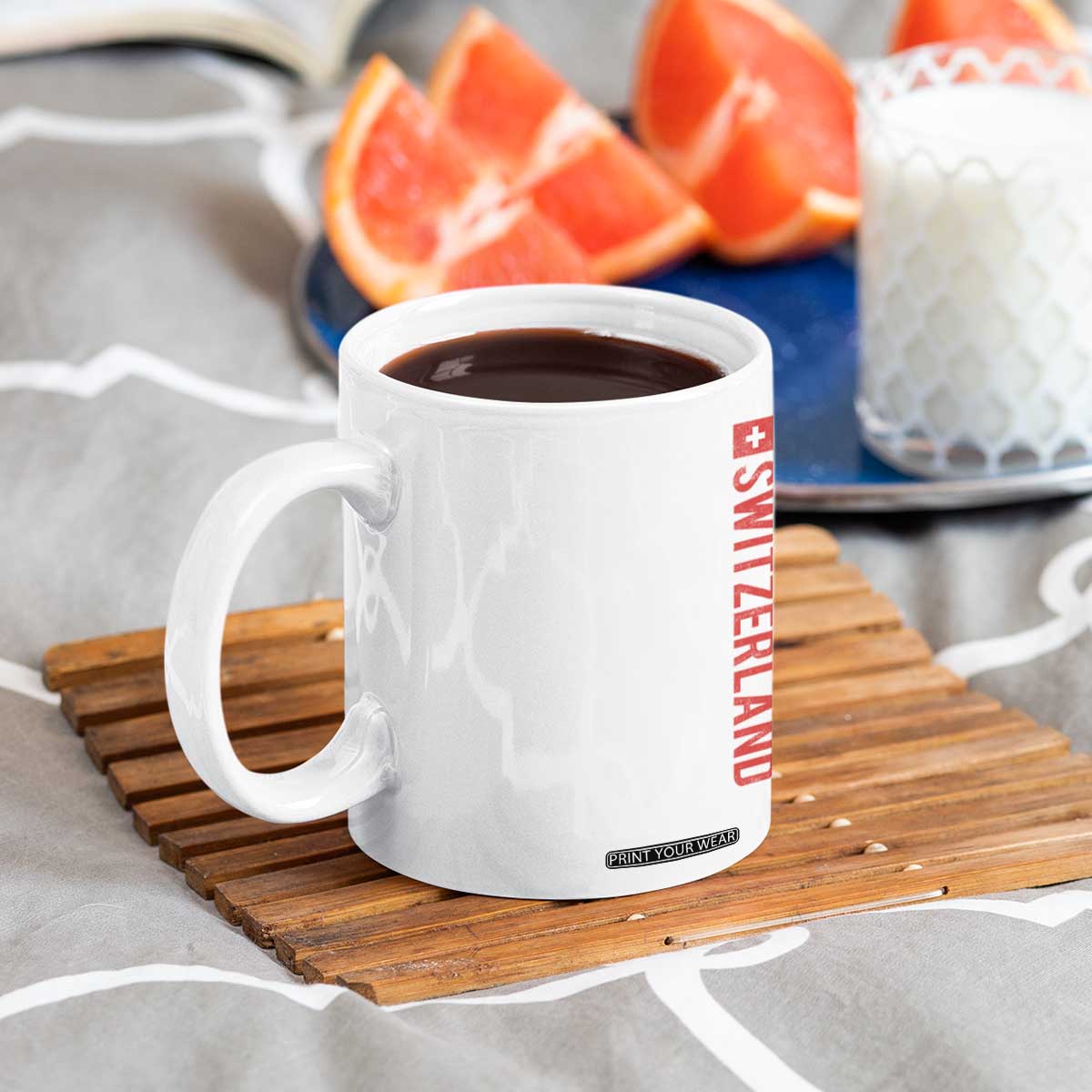 Switzerland Heritage Vintage Swiss Flag Schweiz Coffee Mug TS11 Print Your Wear