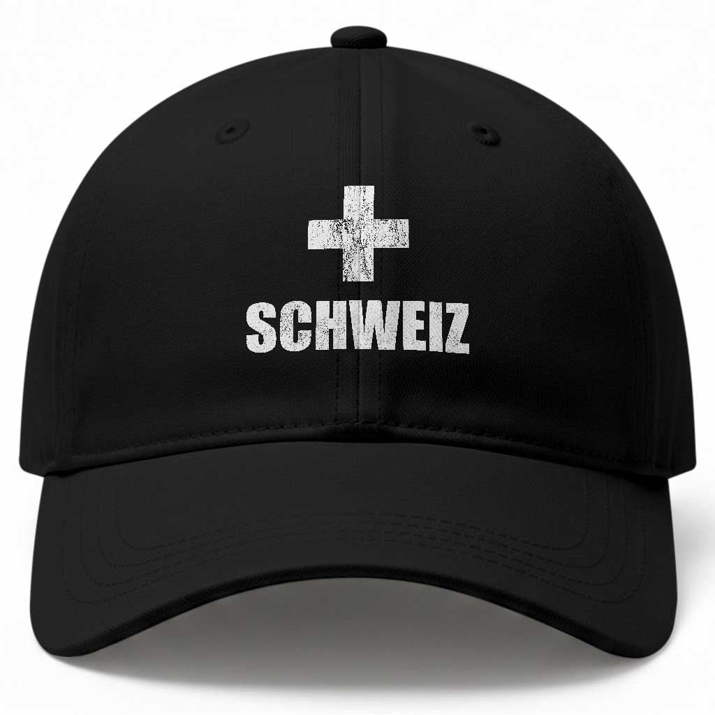 Schweiz Swiss German Vintage Cross Flag Switzerland Roots Baseball Cap TS11 Print Your Wear