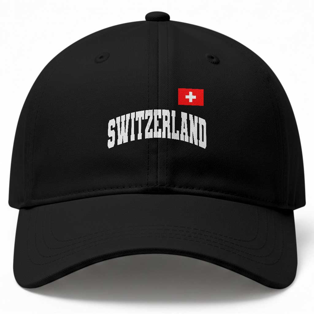 Switzerland Sports Throwback Design Baseball Cap Vintage Swiss Flag Soccer Jersey Style TS11 Print Your Wear