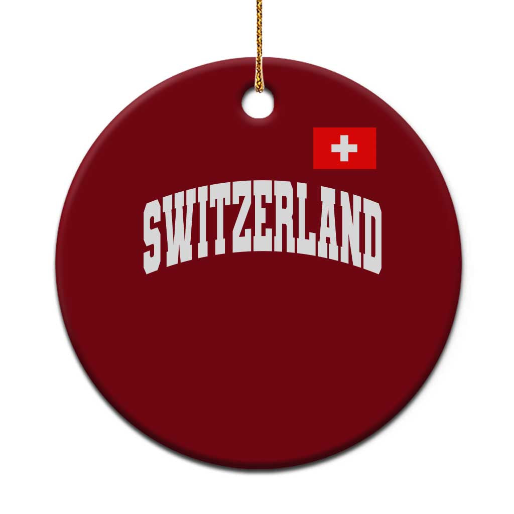 Switzerland Sports Throwback Design Ceramic Ornament Vintage Swiss Flag Soccer Jersey Style TS11 1pc Red Print Your Wear