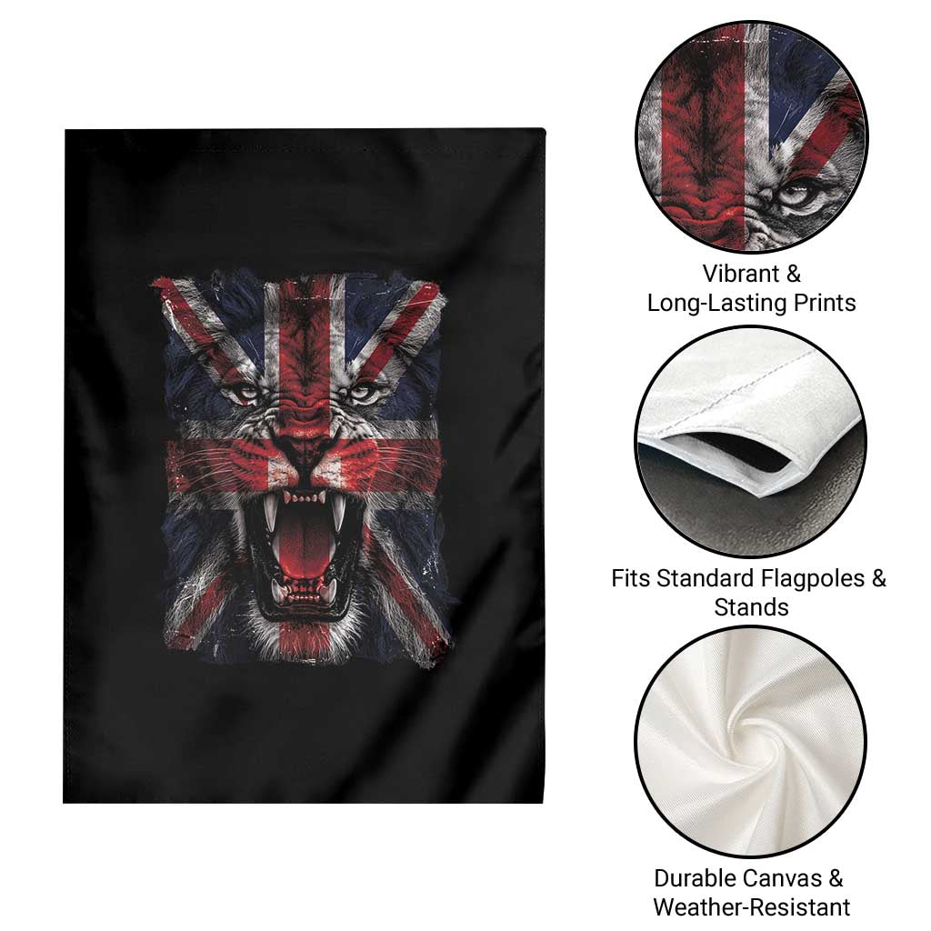 Union Jack Flag Lion Face UK British Great Britain Garden Flag TS11 Print Your Wear