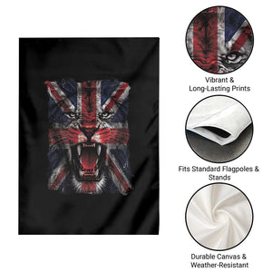 Union Jack Flag Lion Face UK British Great Britain Garden Flag TS11 Print Your Wear