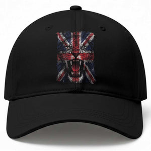 Union Jack Flag Lion Face UK British Great Britain Baseball Cap TS11 Print Your Wear