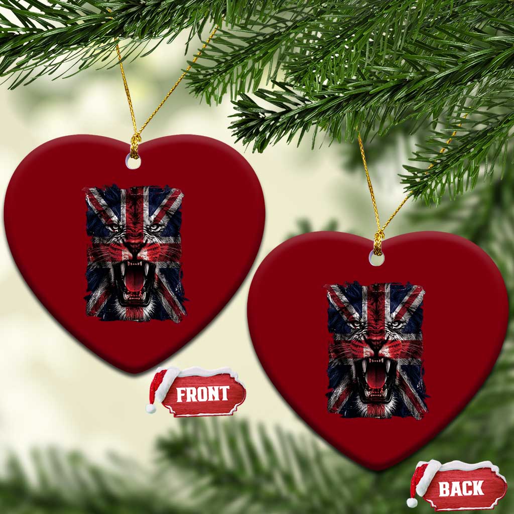 Union Jack Flag Lion Face UK British Great Britain Ceramic Ornament TS11 Print Your Wear