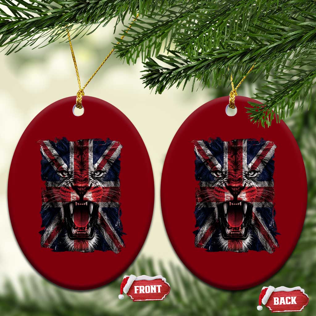Union Jack Flag Lion Face UK British Great Britain Ceramic Ornament TS11 Print Your Wear