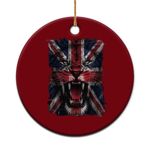 Union Jack Flag Lion Face UK British Great Britain Ceramic Ornament TS11 1pc Red Print Your Wear