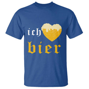 Funny Oktoberfest T Shirt Ich Liebe Bier Heart German Beer Foam TS11 Royal Blue Print Your Wear