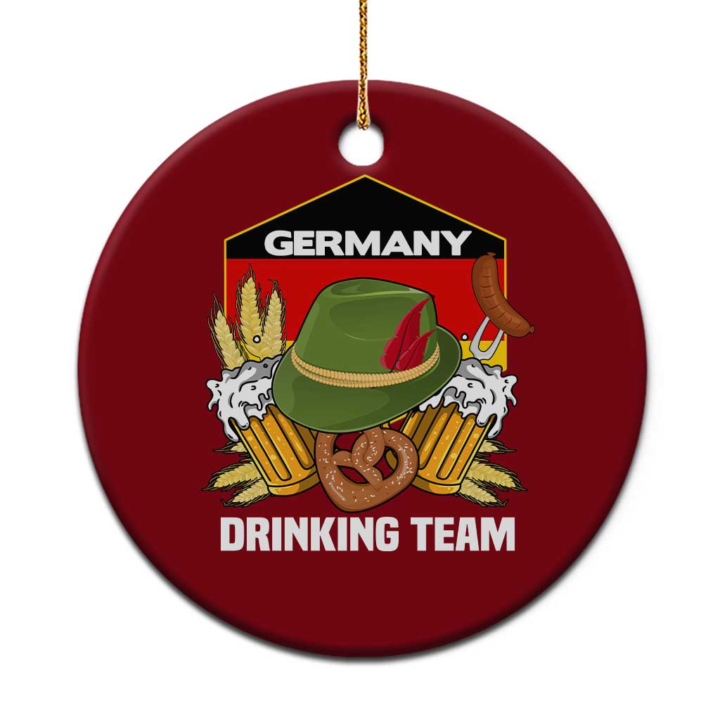 Germany Drinking Team Ceramic Ornament Germany Beer Festivals Oktoberfest Alpine hat Barley TS11 1pc Red Print Your Wear