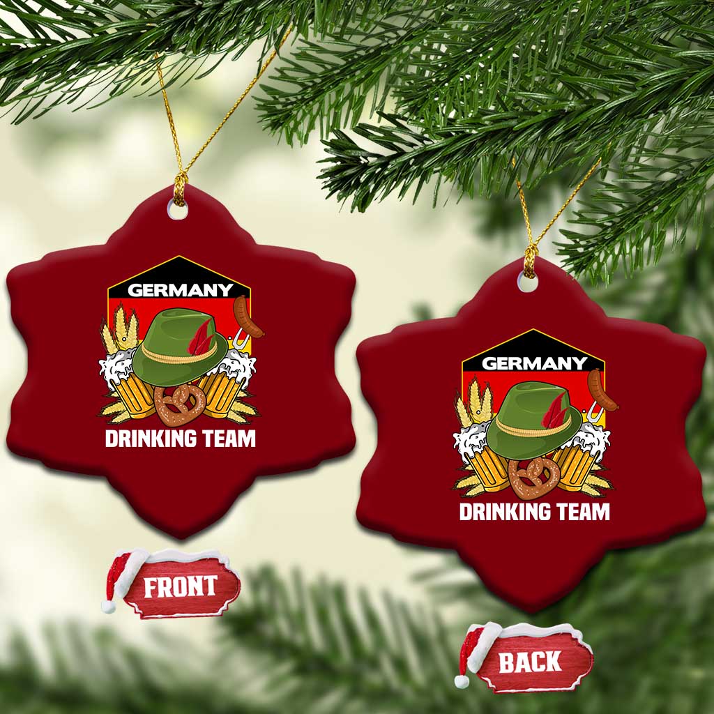 Germany Drinking Team Ceramic Ornament Germany Beer Festivals Oktoberfest Alpine hat Barley TS11 Print Your Wear